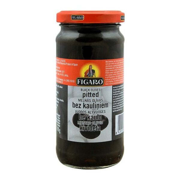 FIGARO OLIVES BLACK PITTED 240G
