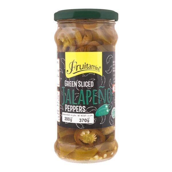 FRUITAMINS GREEN SLICED JALAPENO PEPPERS 467G