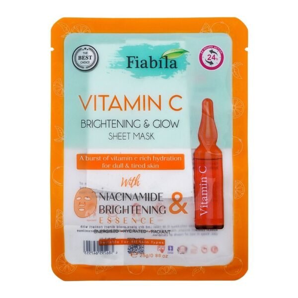 FIABILA VITAMIN-C BRIGHTENING & GLOW SHEET MASK 25G