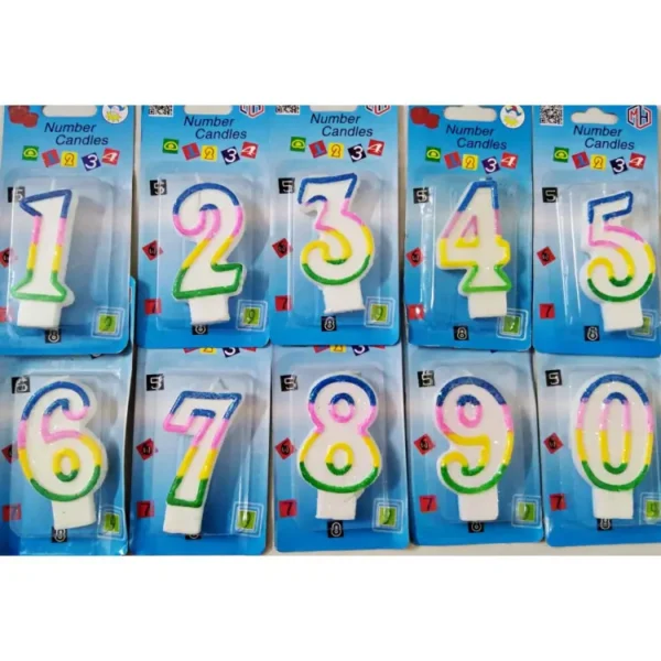 HAPPY BIRTHDAY NUMBER CANDLE 1PCS