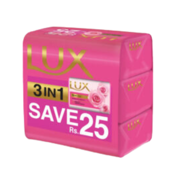 LUX SOAP 3IN1 ROSE GLOW 525G