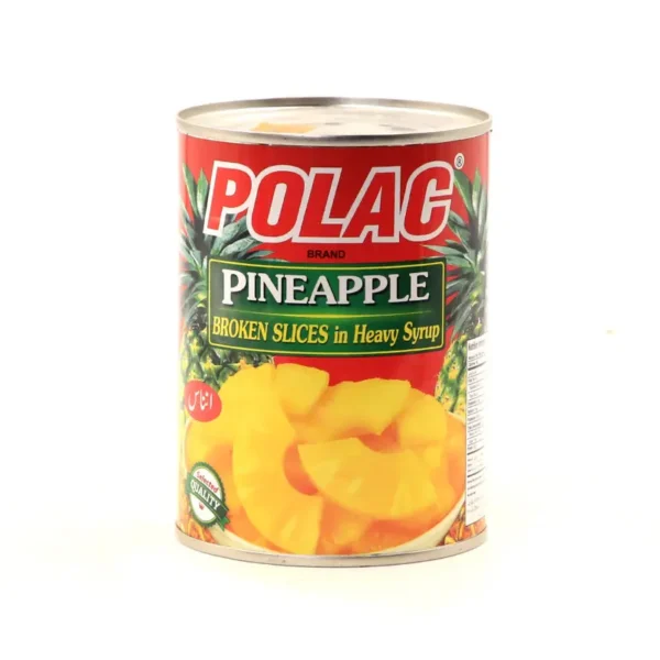 POLAC PINEAPPLE BROKEN SLICES IN HEAVY SYRUP 565GM