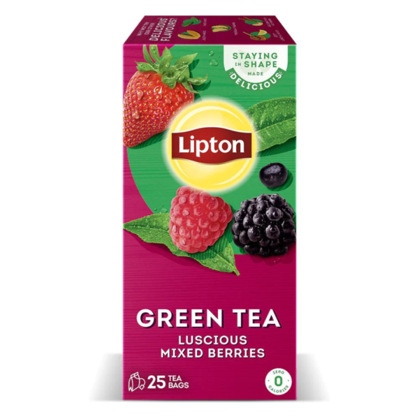 LIPTON LUSCIOUS MIXED BERRIES GREEN TEA (25 BAGS)
