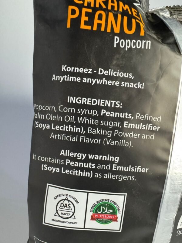 KORNEEZ CARAMEL PEANUT POPCORN 80G - Image 2