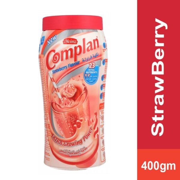 COMPLAN STRAWBERRY FLAVOUR DRINKING POWDER JAR 400G