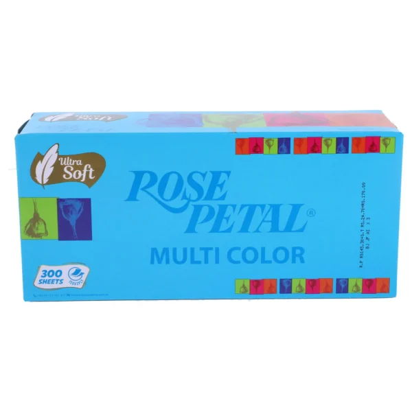 ROSE PETAL ULTRA SOFT MULTI COLOR TISSUE PACK 300 SHEETS