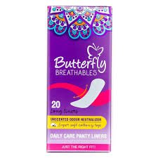 Butterfly Breathables Panty Liners – 20 Pcs