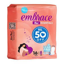 Embrace Essentials Maxi Extra Long Sanitary Pads – 16 Pcs