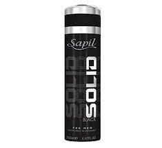 SAPIL DEODORANT SOLID BLACK FOR MEN 200ML