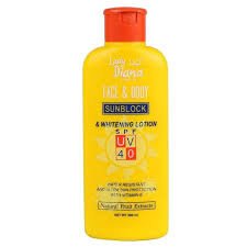 LADY DIANA FACE BODY SUNBLOCK WHITENING LOTION UV40 200ML