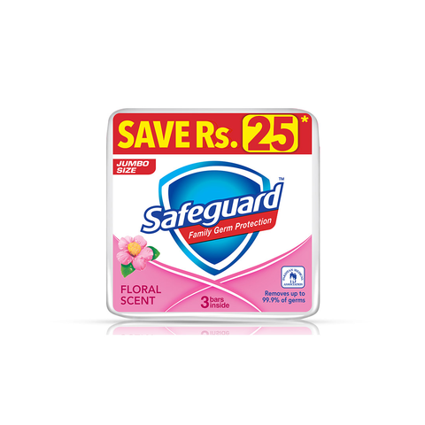 SAFEGUARD SOAP FLORAL SCENT 3IN1 SAVE RS.25 (3X175G)