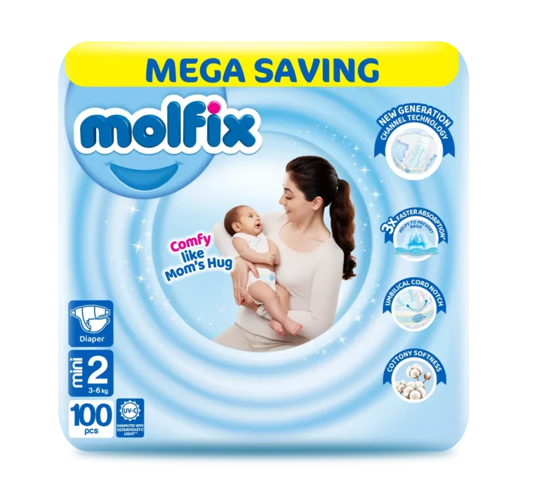 MOLFIX DIAPERS MEGA 2-100PCS (3-6KG)