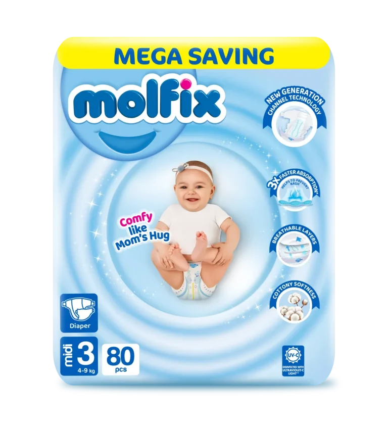 MOLFIX DIAPERS MEGA 3-80PCS (4-9KG)