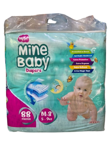MINE BABY DIAPERS M-88 (5-9KG)
