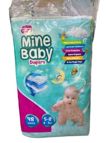 MINE BABY DIAPERS S-48 (3-5KG)