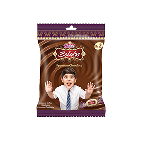 GIGGLY ECLAIRS CHOCOLATE TOFFE POUCH 50PCS