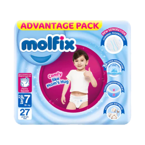 MOLFIX DAIPERS BABY PANTS XXL-7 27PCS 19 KG
