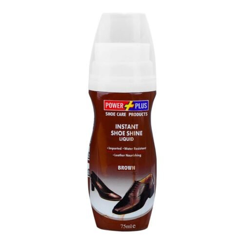 POWER PLUS BROWN SHOE SHINE LIQUID 75ML
