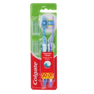 COLGATE TOOTH BRUSH PREMIER CLEAN TWIN PACK SOFT