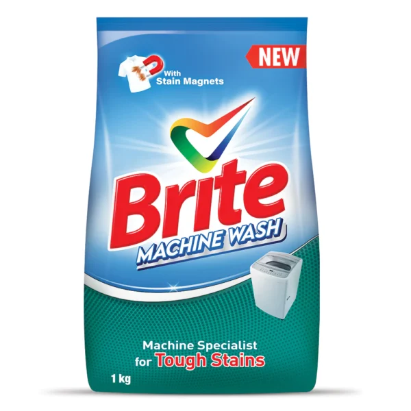 BRITE WASHING POWDER MACHINE WASH 1KG
