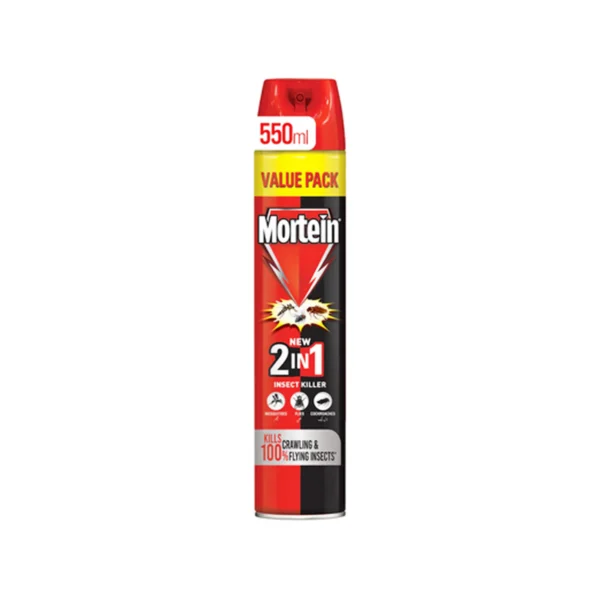 MORTEIN NEW 2IN1 INSECT KILLER CRAWLING & FLYING INSECTS 550ML