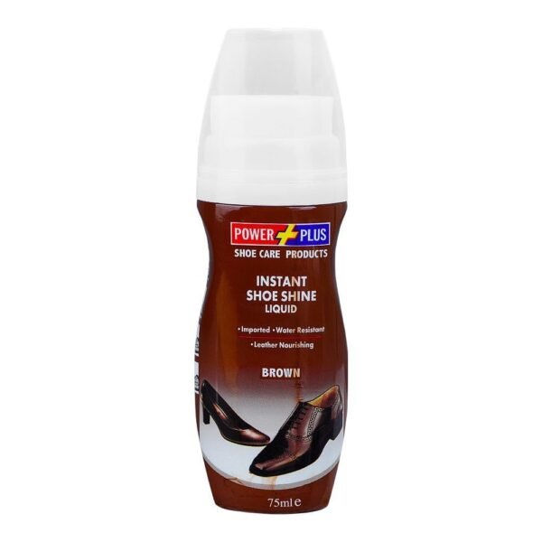 POWER PLUS BROWN SHOE SHINE LIQUID 75ML