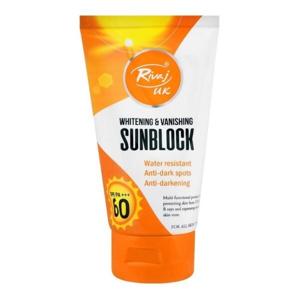 RIVAJ SUN BLOCK WHITENING & VANISHING SPF60 120ML
