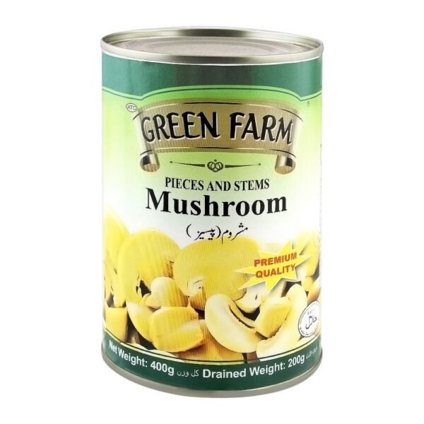 GREEN FARM MUSHROOM PIECES AND STEMS 400G