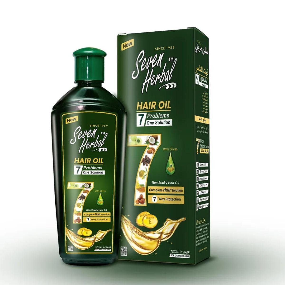 122f05640b7fce68b9b117ec96de3c83.jpg SEVEN HERBAL HAIR OIL 50ML - Image 1