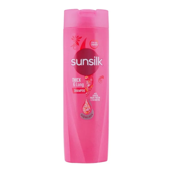SUNSILK KERATIN YOGHURT THICK & LONG SHAMPOO 185ML