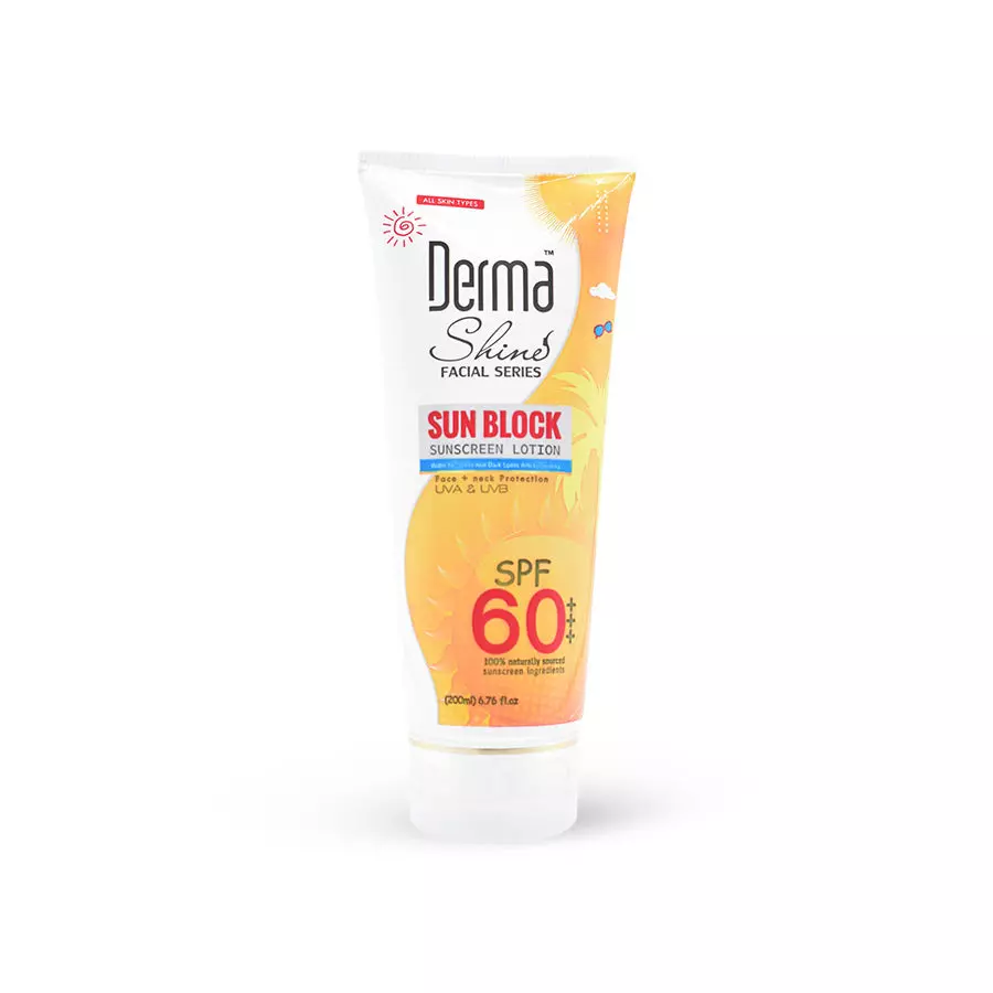 1672914211-Derma-Shine-Sun-Block-SPF-60-Plus-200g.webp DERMA SHINE SUN BLOCK SPF 60 200G - Image 1