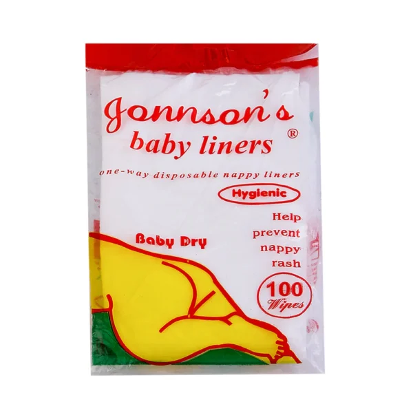 JOHNSONS BABY LINERS HYGIENIC 100 WIPES