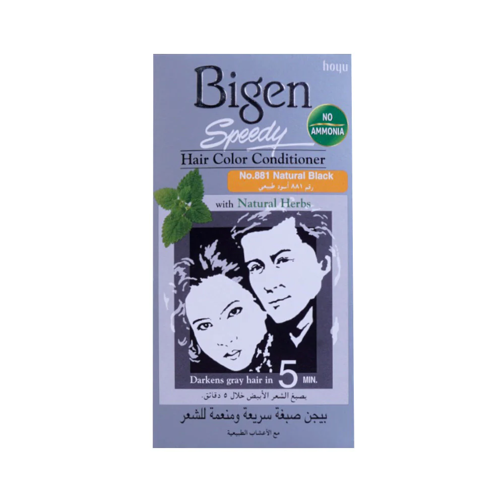 4987205000126_1.webp BIGEN SPEEDY HAIR COLOR CONDITIONER NATURAL BLACK (NO.881) - Image 1