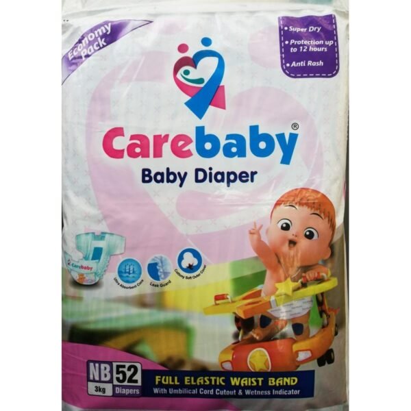CAREBABY DIAPERS NEW BORN 52PCS (3KG)