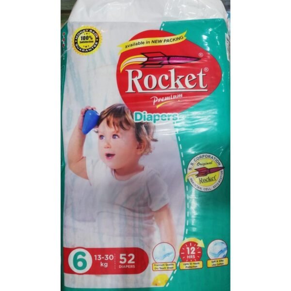 ROCKET PREMIUM DIAPER JUMBO (6)XXL 52PCS (13-30KG)