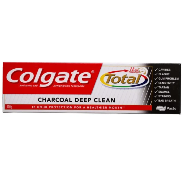 COLGATE TOTAL WHOLE MOUTH HEALTH CHARCOAL 100G
