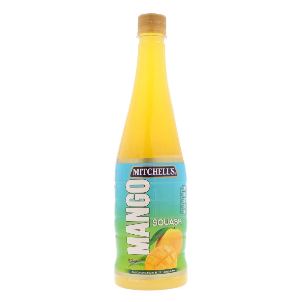 8961005010031.webp MITCHELLS SQUASH MANGO 800ML - Image 1