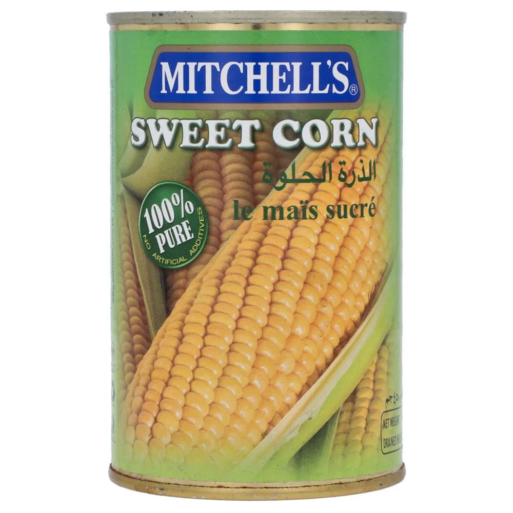 8961005100039.webp MITCHELLS SWEET CORN SMALL TIN 450G - Image 1