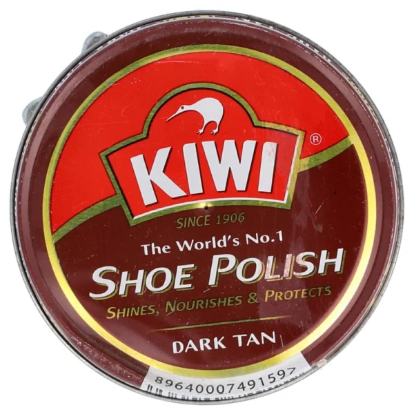 KIWI LEATHER SHOE POLISH DARK TAN 90ML