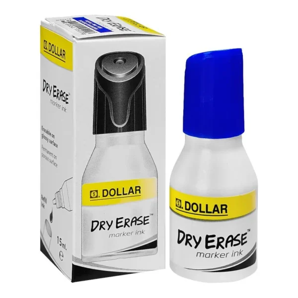 DOLLAR DRY ERASE REFILL INK BLUE 15ML