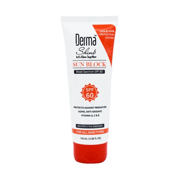 DERMA SHINE SUN BLOCK SPF 60(100MLe)