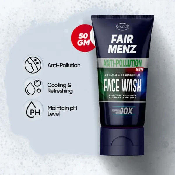 FAIR MENZ FACE WASH ANTI-POLLUTION SAVE RS.15 100G