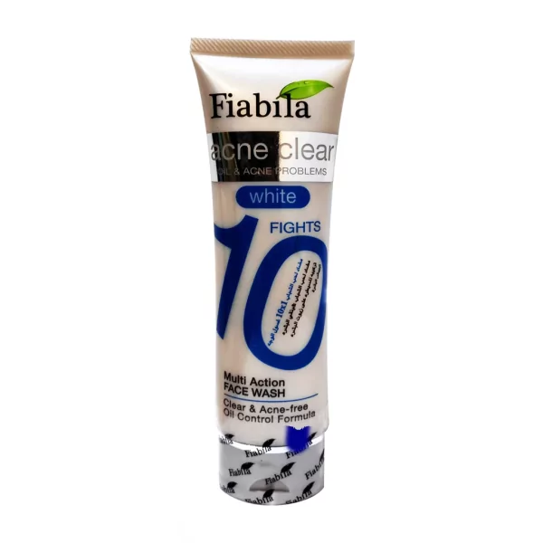 Fiabila-Multi-Action-10-in-1-Face-Wash-100ml-600x600.png FIABILA FACE WASH ACNE CLEAR WHITE MULTI ACTION 100ML - Image 1
