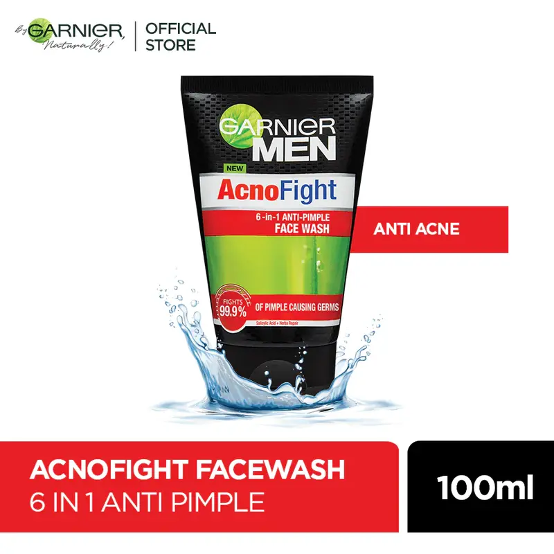 GARNIER-MEN-FACE-WASH-ACNO-FIGHT-6IN1-100ML.webp GARNIER MEN FACE WASH ACNO FIGHT 6IN1 100ML - Image 1
