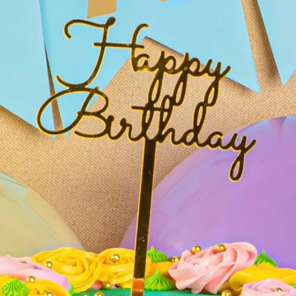 HAPPY BIRTHDAY CAKE TOPPER