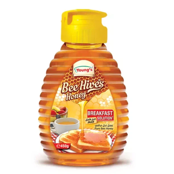 YOUNGS BEE HIVES NATURAL HONEY 450G
