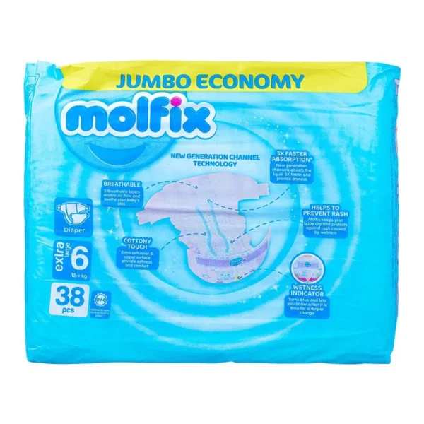 MOLFIX DIAPERS JUMBO 6 XXL 38PCS 15KG