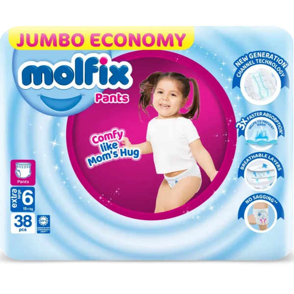 MOLFIX DIAPERS PANTS XL-6 38PCS 15KG