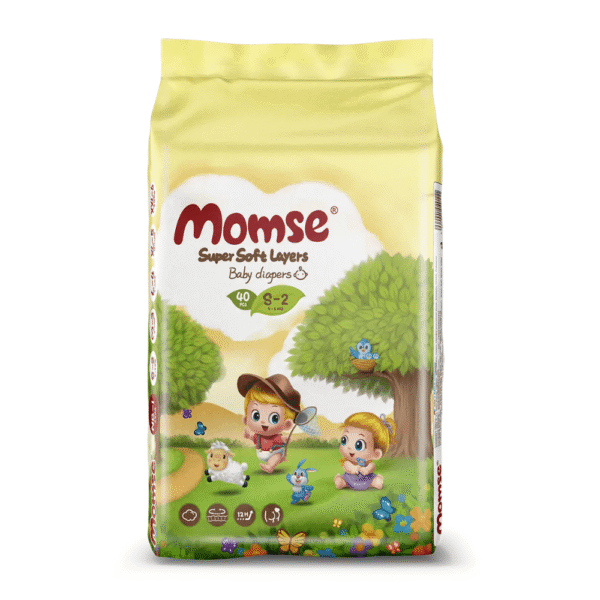 MOMSE DIAPERS S-2(40PCS) (4-8KG)