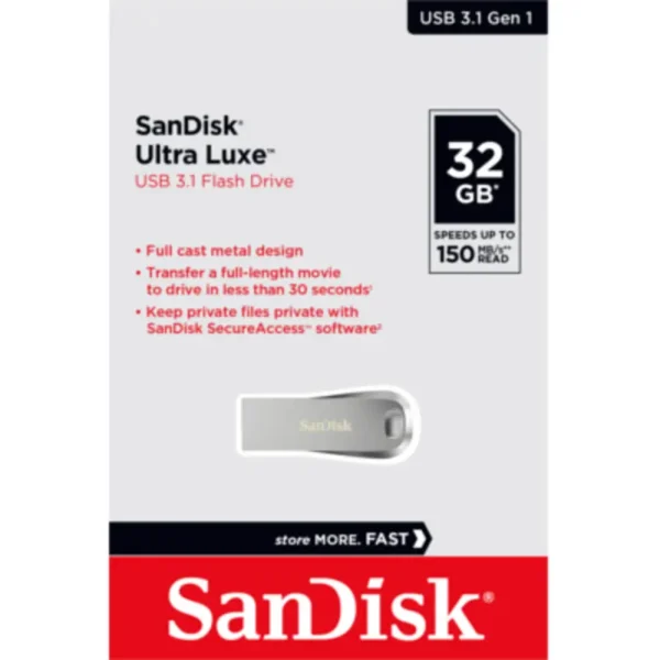 SANDISK ULTRA LUXE USB 3.1 FLASH DRIVE 32GB